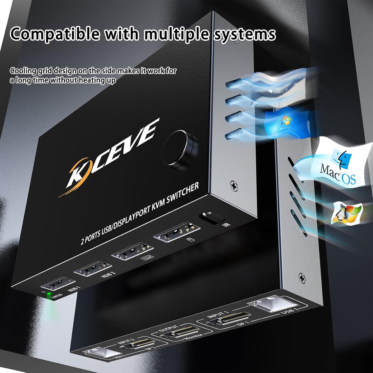 Displayport 2 Port 4K@60Hz KVM Switch with USB U16267