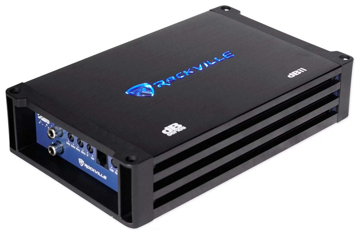 Dual 8" 1600w Loaded Car Subwoofer Enclosure with Amp U7989