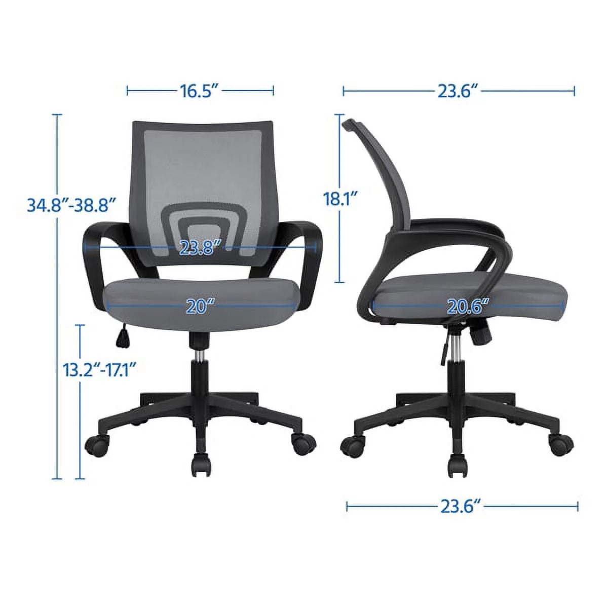 Dark Gray Ergonomic Mesh Office Chair C867