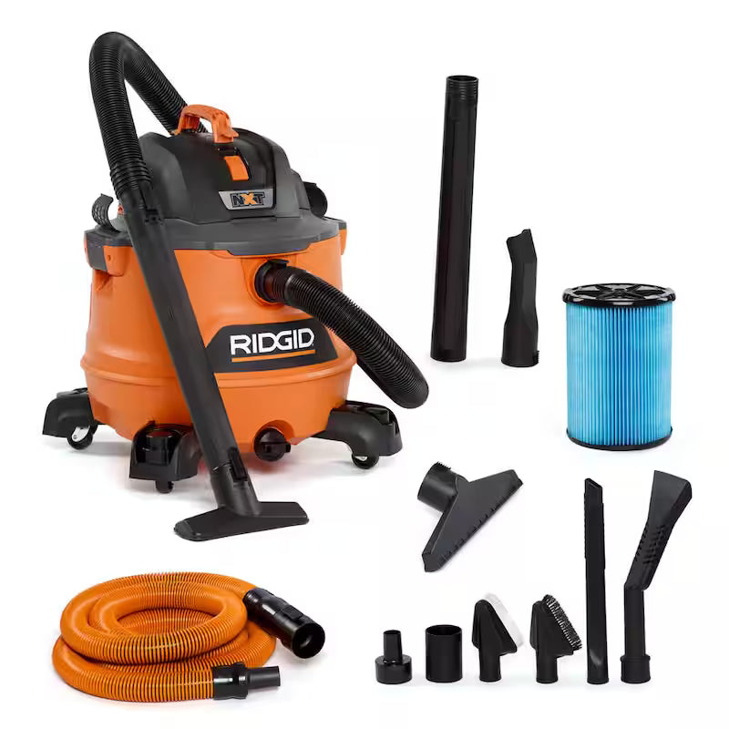 14 Gallon 6.0 Peak HP Wet/Dry Shop Vacuum with Fine Dust Filter, Hose and Accessories T420