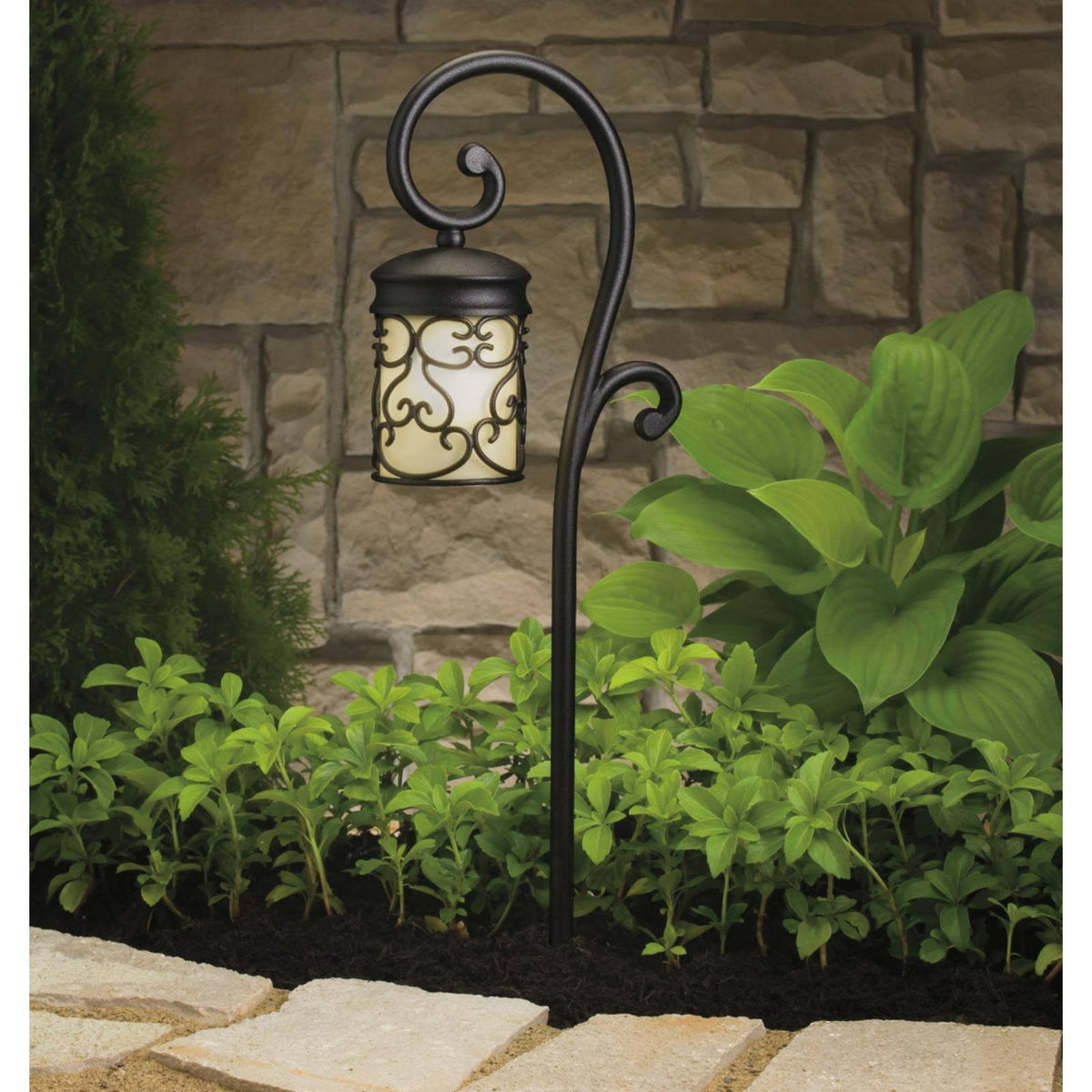 Textured Black Landscape Path Light I4481