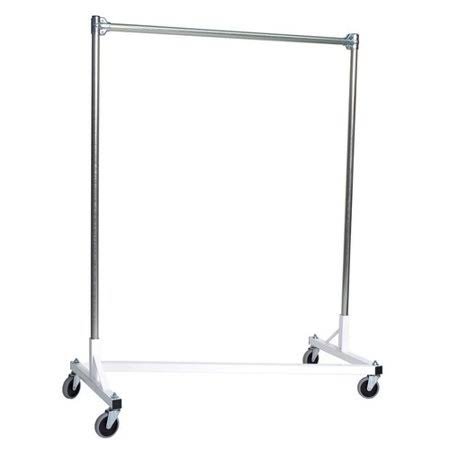 White Heavy Duty Single Rail Garment Rack W345