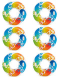 Inflatable 47" Color Whirl Tube Pool Raft with Handles (6 Pack) R725643