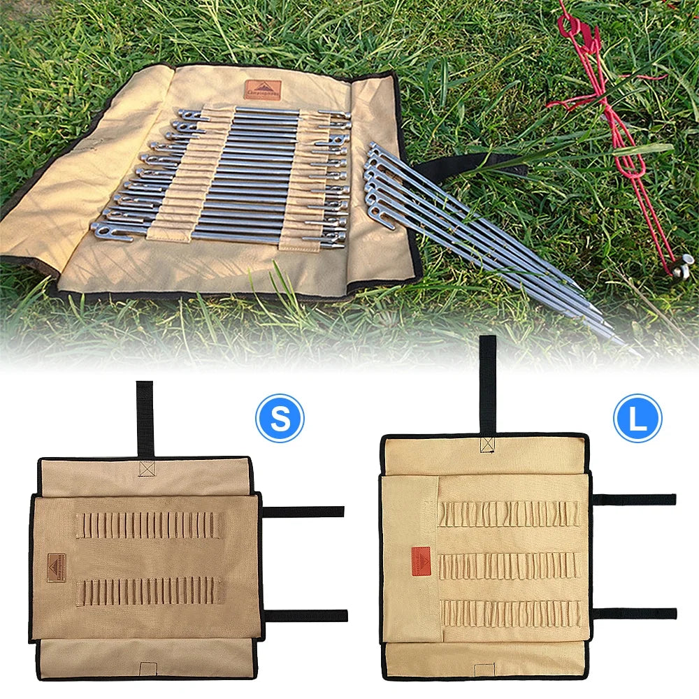 Camping Stake Bag Tent Pegs Storage Bag Carrying Bag Q38676