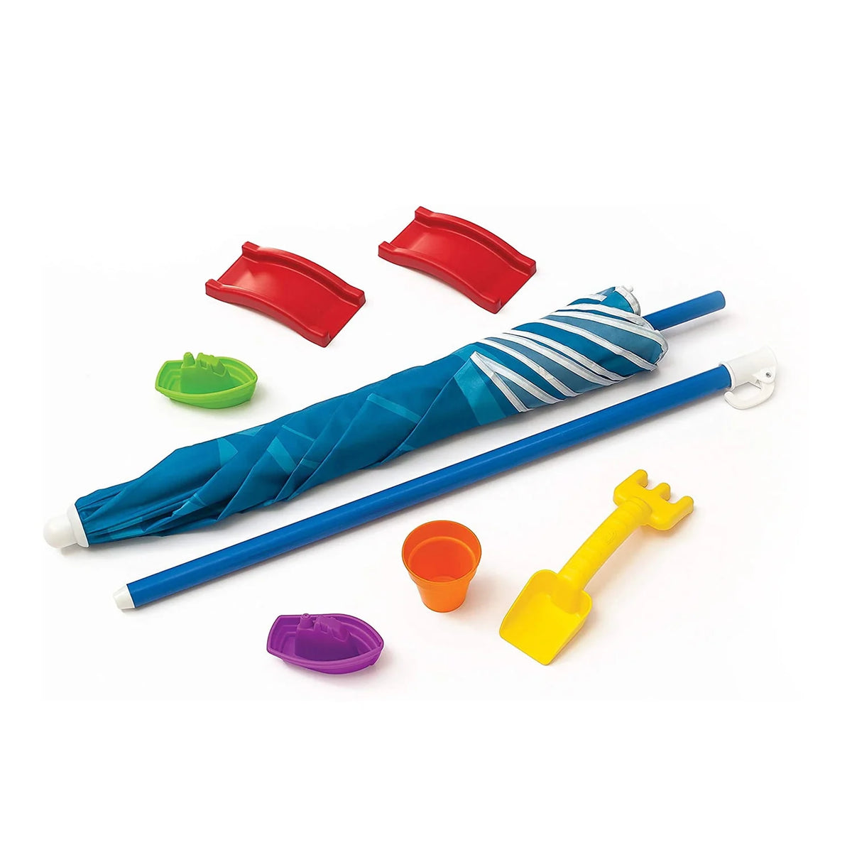 Blue Plastic Sandbox and Water Table with Cover and Umbrella C485