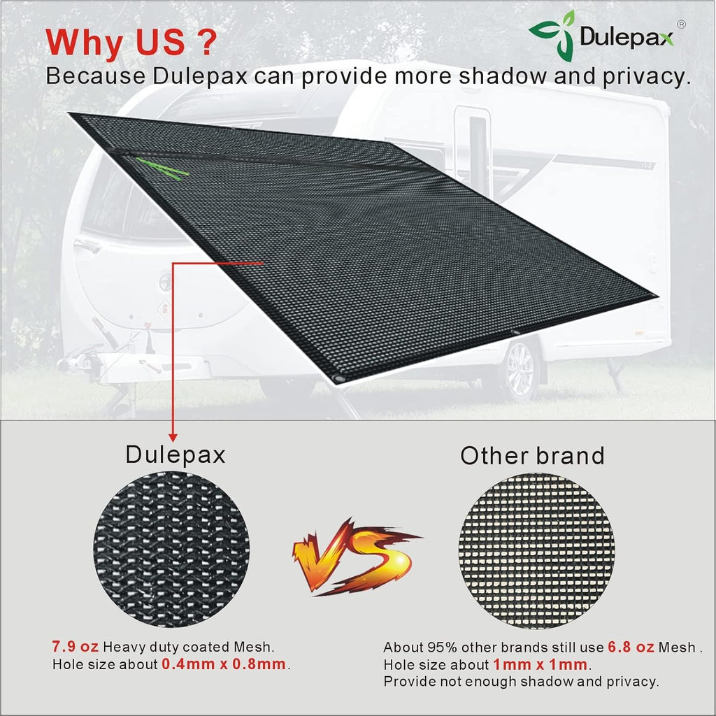 RV Awning Shade Screen with Zipper 8'X16'3'' R829