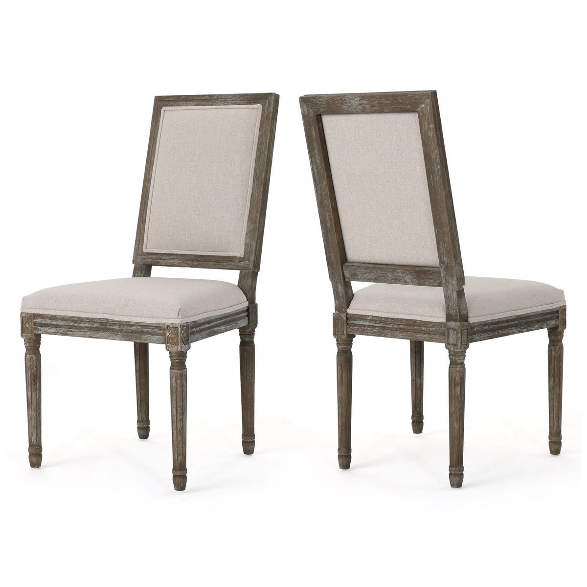 Fabric Upholstered Dining Chairs Set of 2 D837