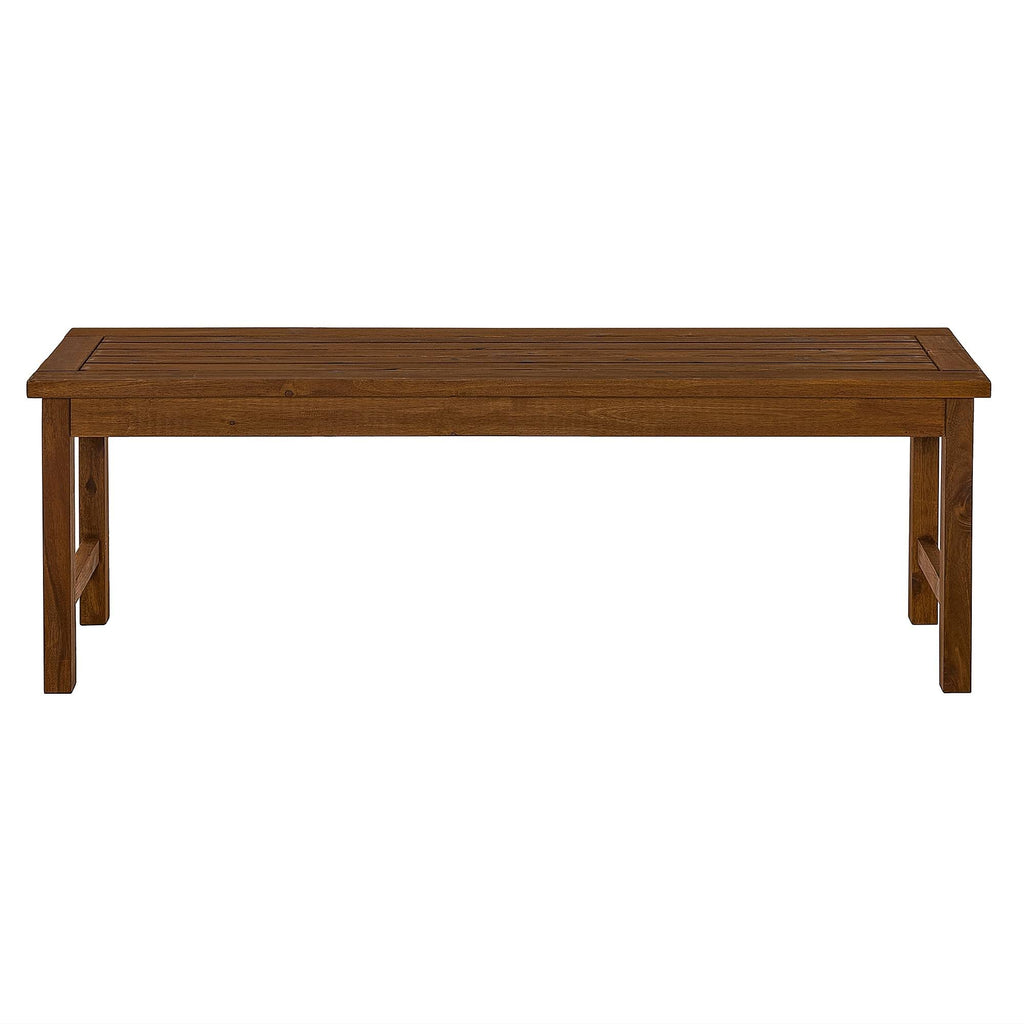 Dark Brown Acacia Wood Patio Bench G4794