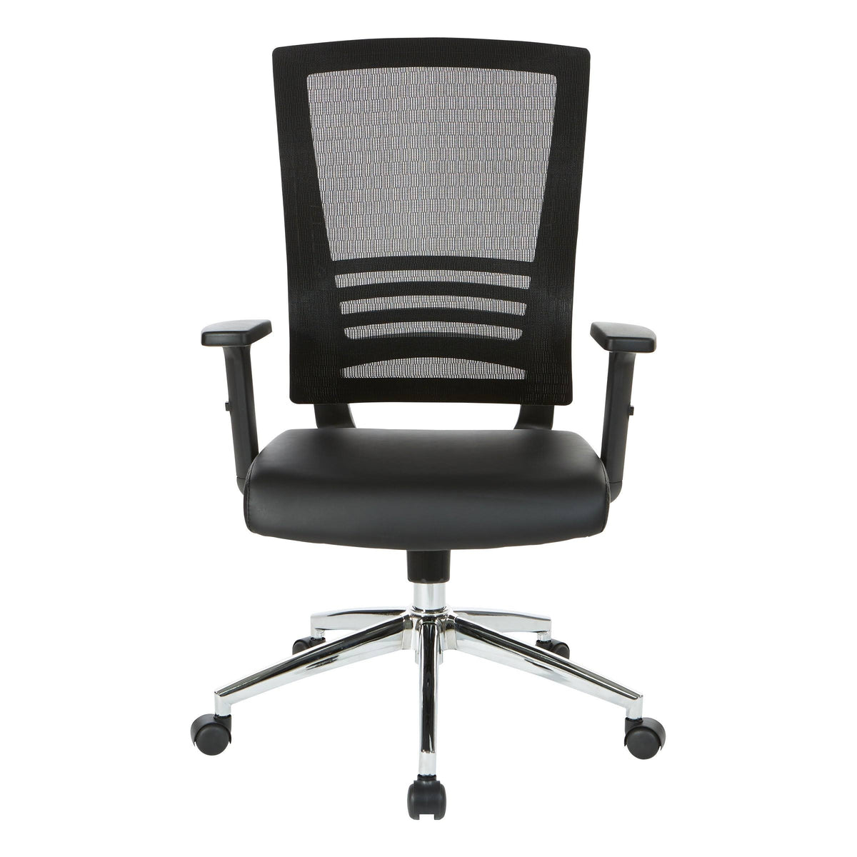 Bonded Leather Seat Office Chair with Black Frame V329302