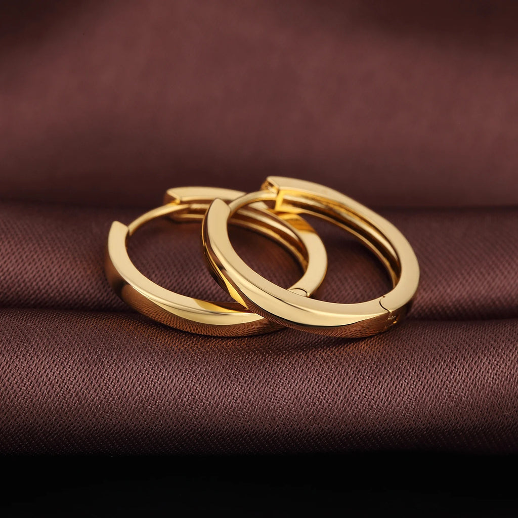 18k Gold Plated Small Hoop Earrings Stainless Steel K758948