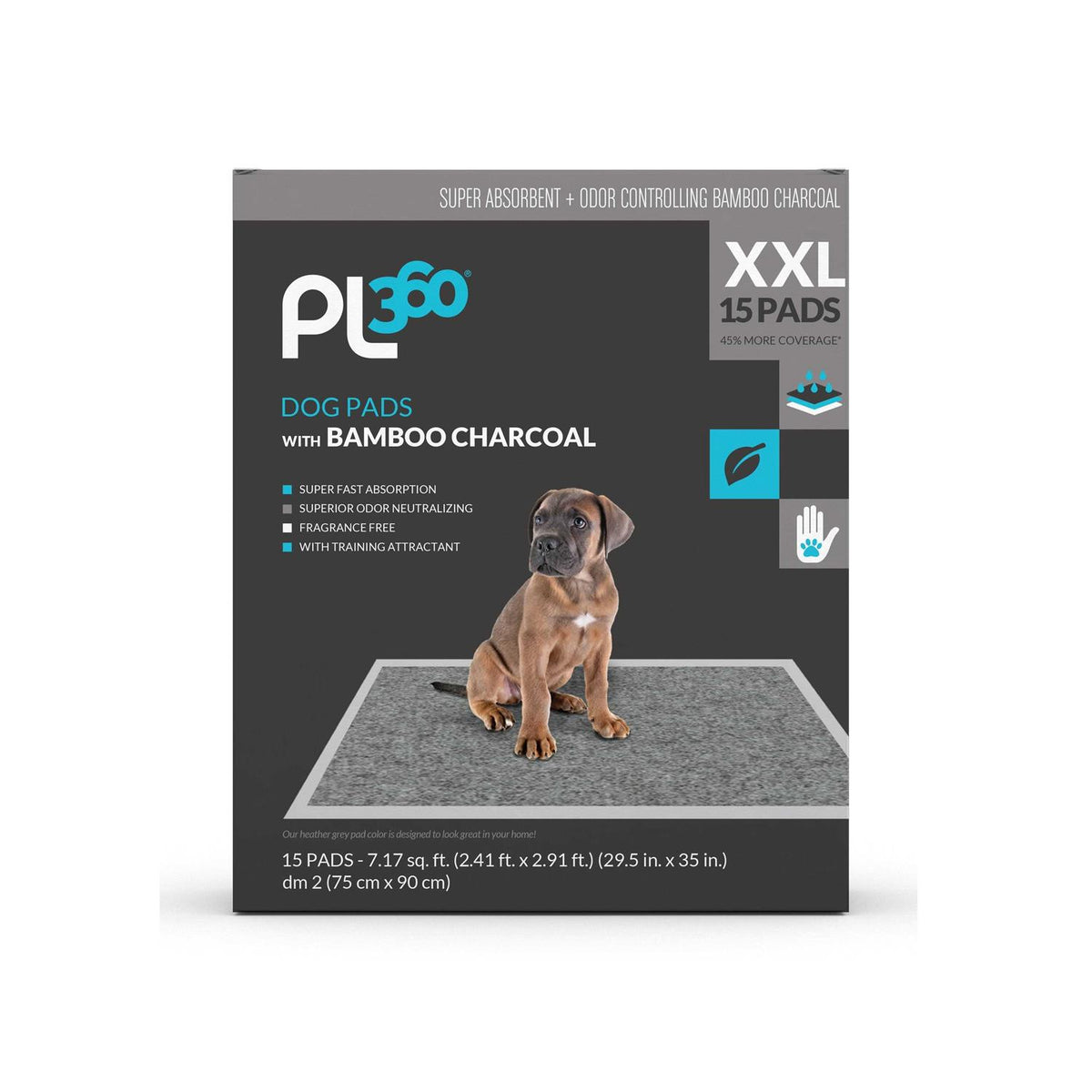 Charcoal Odor Controlling Training Pads J4508