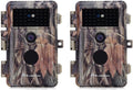 2-Pack 24MP Full HD 1296P Night Vision Motion Activated Waterproof Deer Cameras Q61496