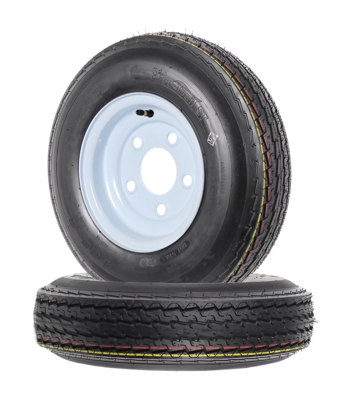 Trailer Tires On Rims 4.80-8 5 Lug White P442763