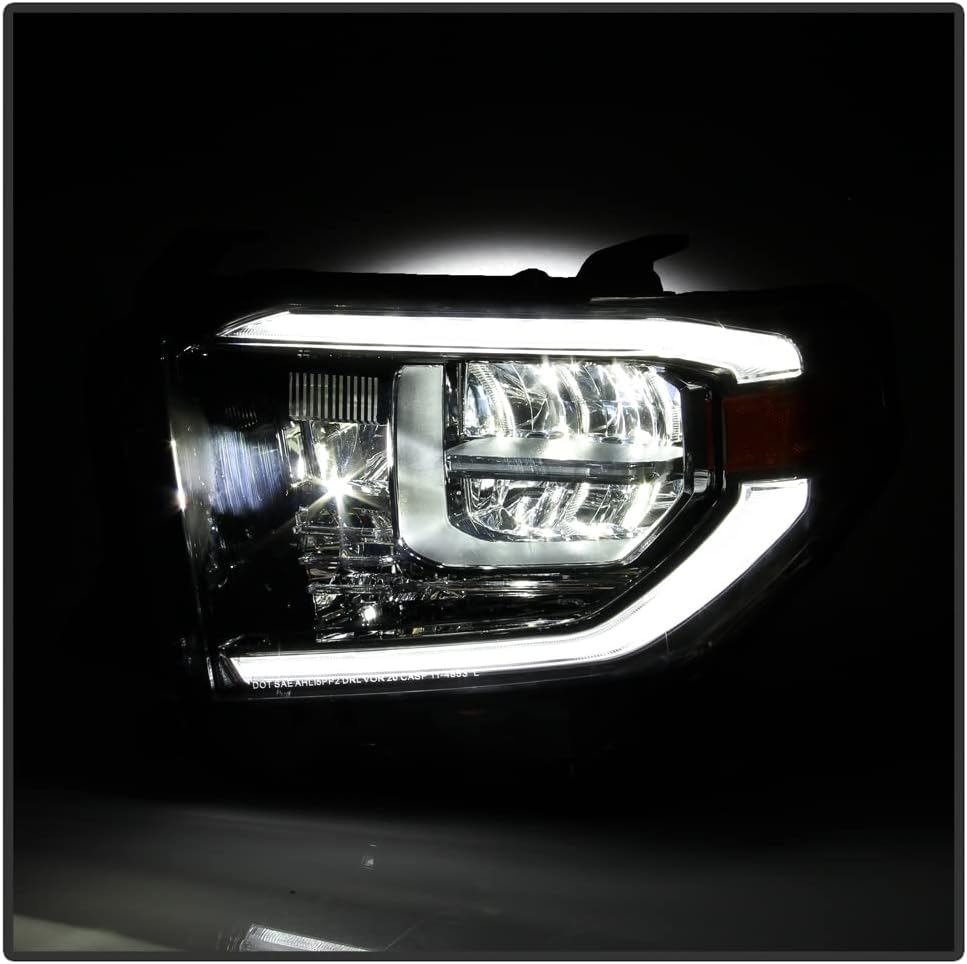 Smoked Chrome Housing LED Headlight Assembly Driver Side B150448