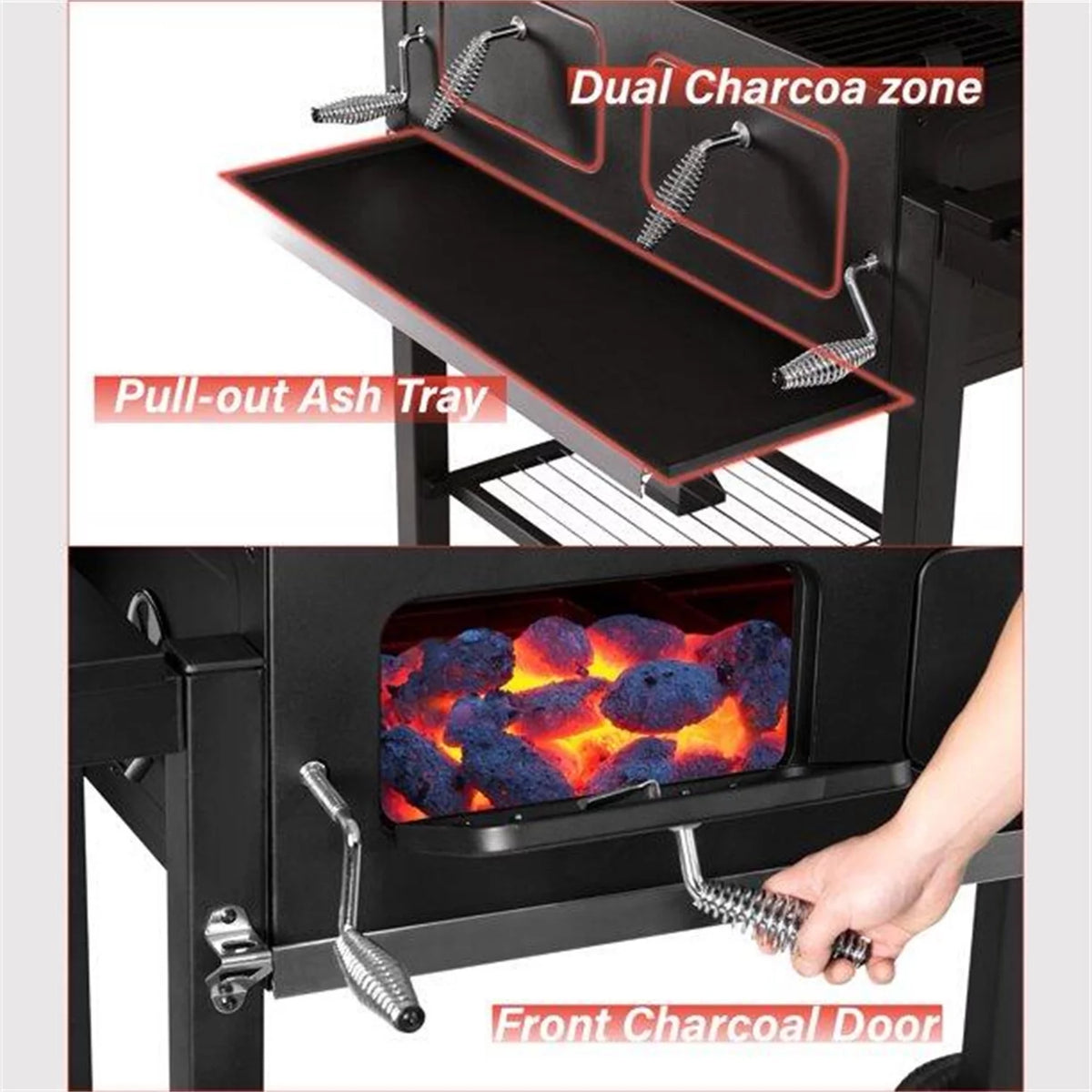 Charcoal Grill Portable BBQ Grill Black R3927
