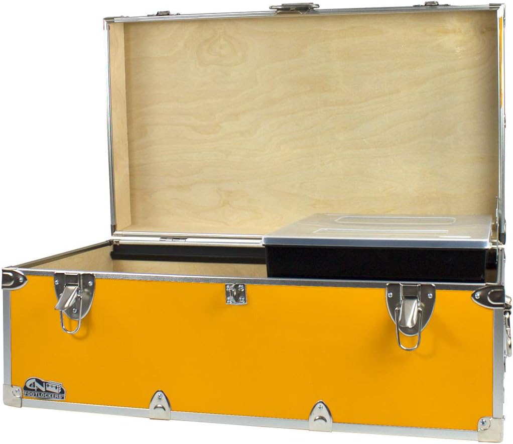 Navy Footlocker Storage Chest with Organizer Tray Z619869