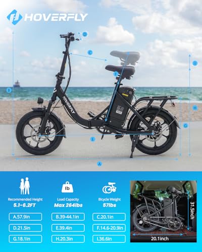 16" Folding Electric Bike with Removable Battery I680212