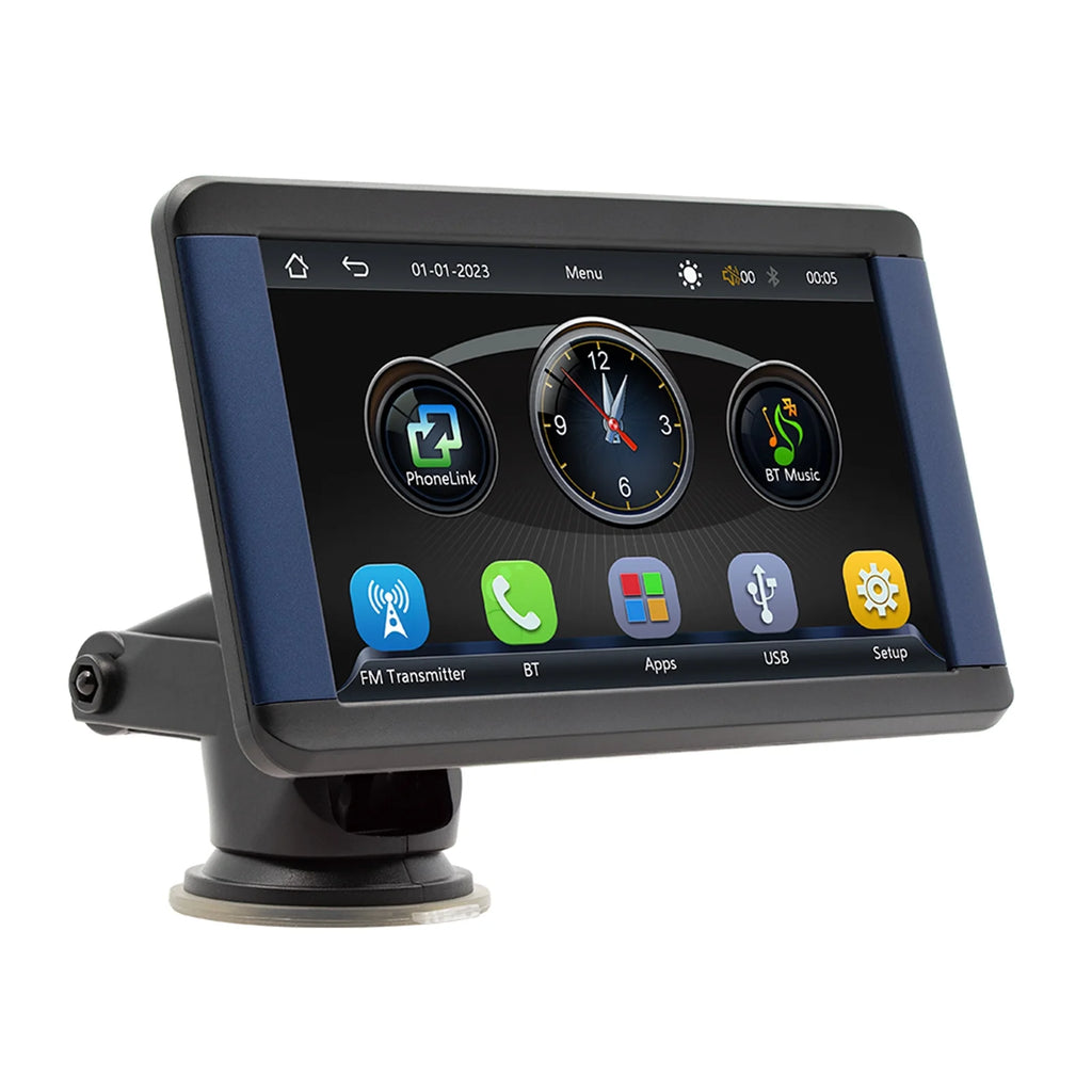 7" Portable Bluetooth Car MP5 Player Monitor Wireless Carplay Camera M758