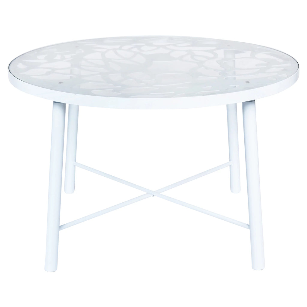 7-Piece Aluminum Outdoor Patio Dining Set with Tempered Glass Table and 6 Stackable Arm Chairs H141303