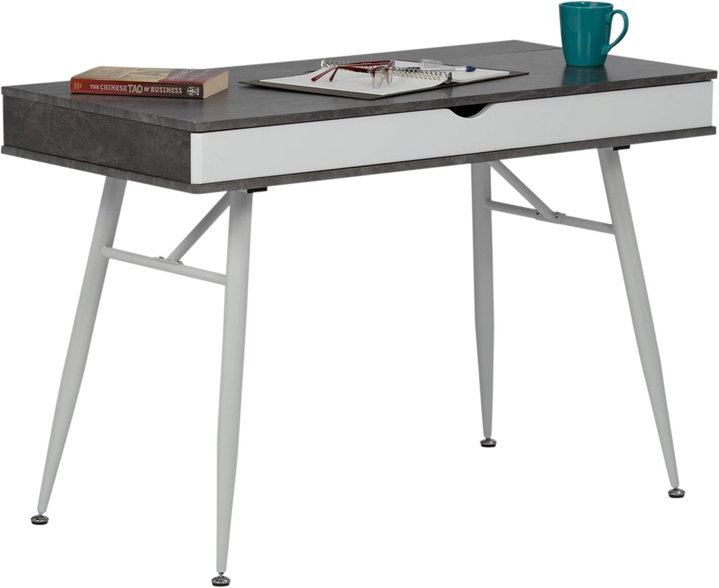 Black Graphite Ashwood Desk with Storage Compartments G871030