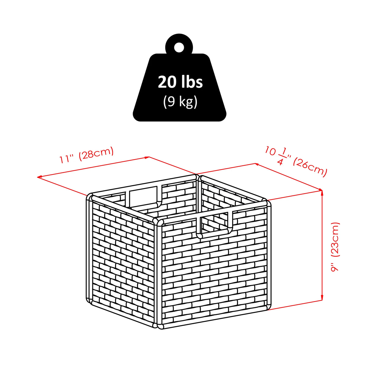 4-Pc Storage Bench with 3 Foldable Woven Baskets V484