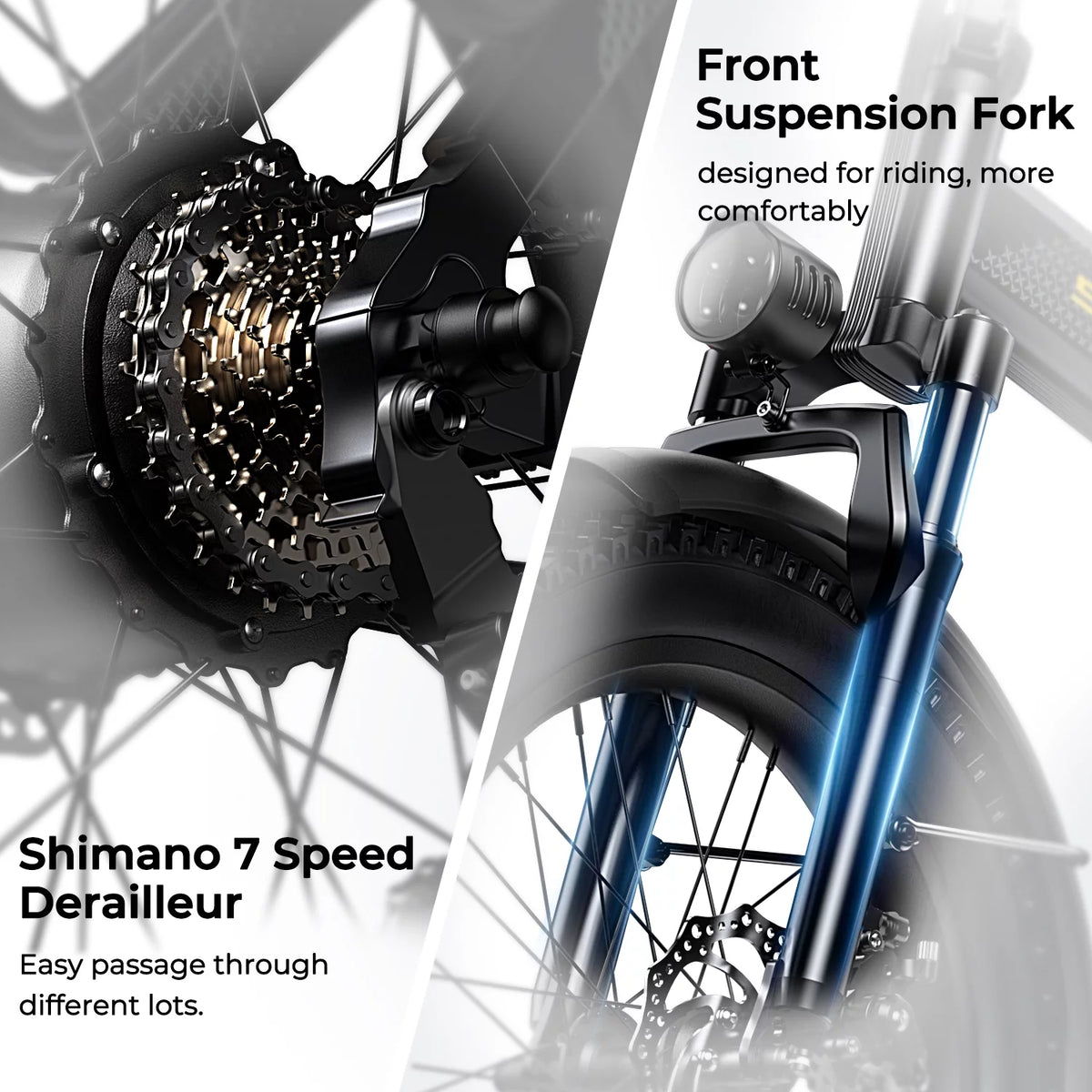 20 Fat Tire Folding Electric Bike 750W 48V 15Ah D6682