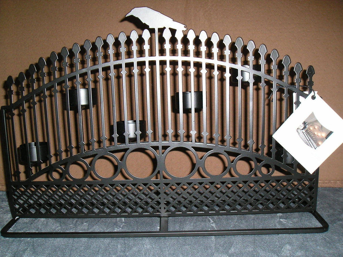 Raven Night Gate Tea Light Candle Holder Q48594
