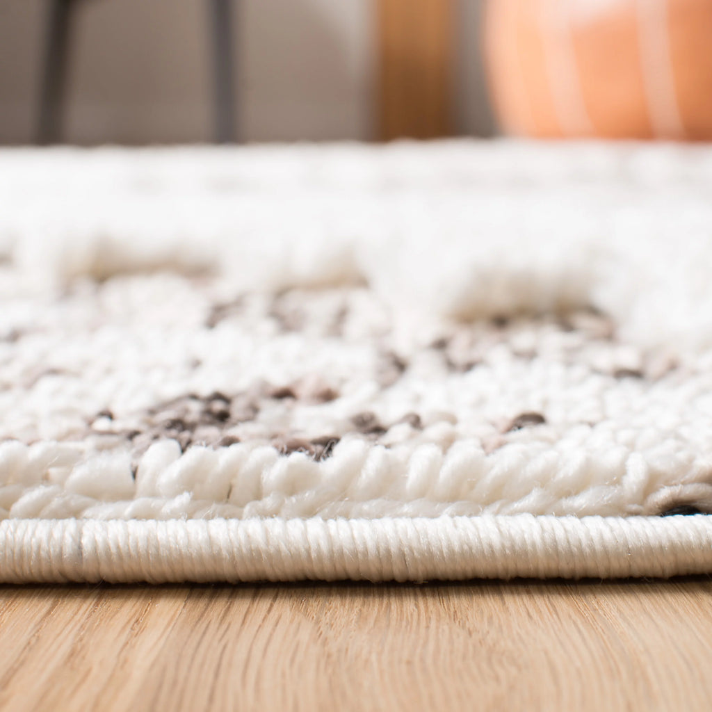Ivory Brown 8' x 10' Shag Area Rug M674517