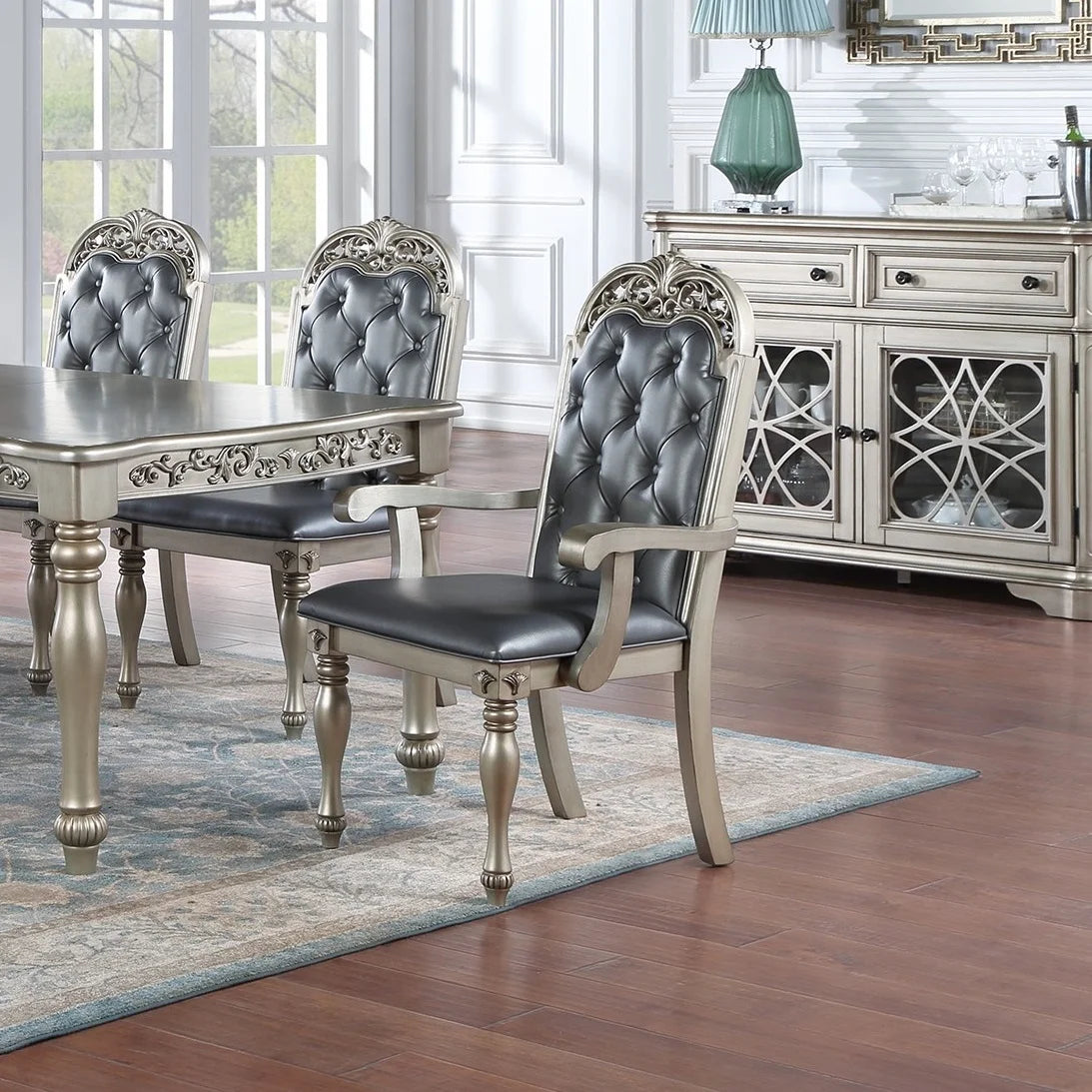 Set of 2 Grey Upholstered Dining Chairs P561698