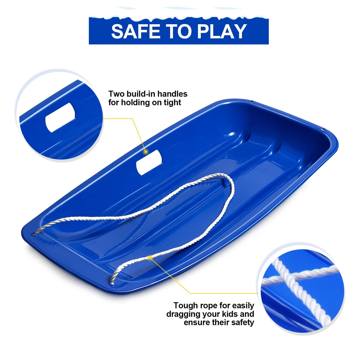 35in Plastic Snow Sled N9115