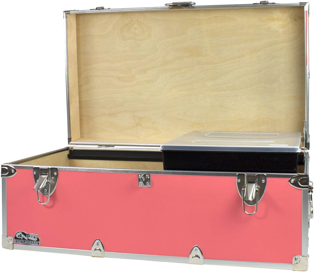 Navy Footlocker Storage Chest with Organizer Tray Z619869
