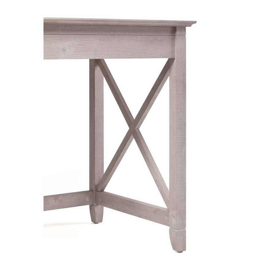 48W Writing Desk with 2 Drawer Mobile File Cabinet and 5 Shelf Bookcase in Washed Gray Z42628
