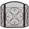 3 Panel Antique Bronze Fire Screen I57313