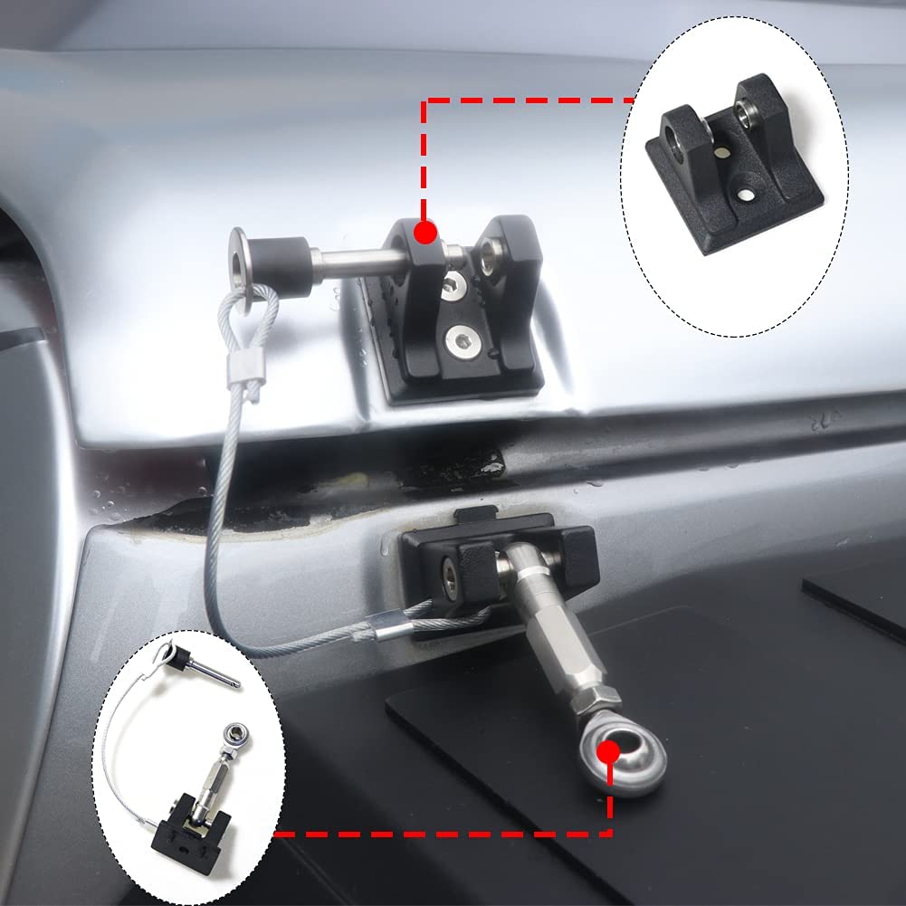 Aluminum Locking Hood Latch Kit 1 Pair E554