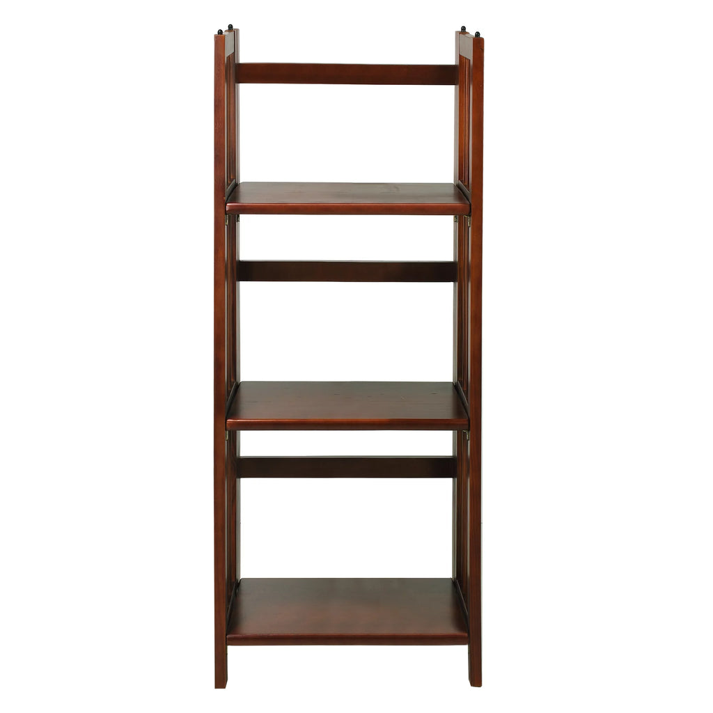 3-Shelf Folding Bookcase, Walnut P9950