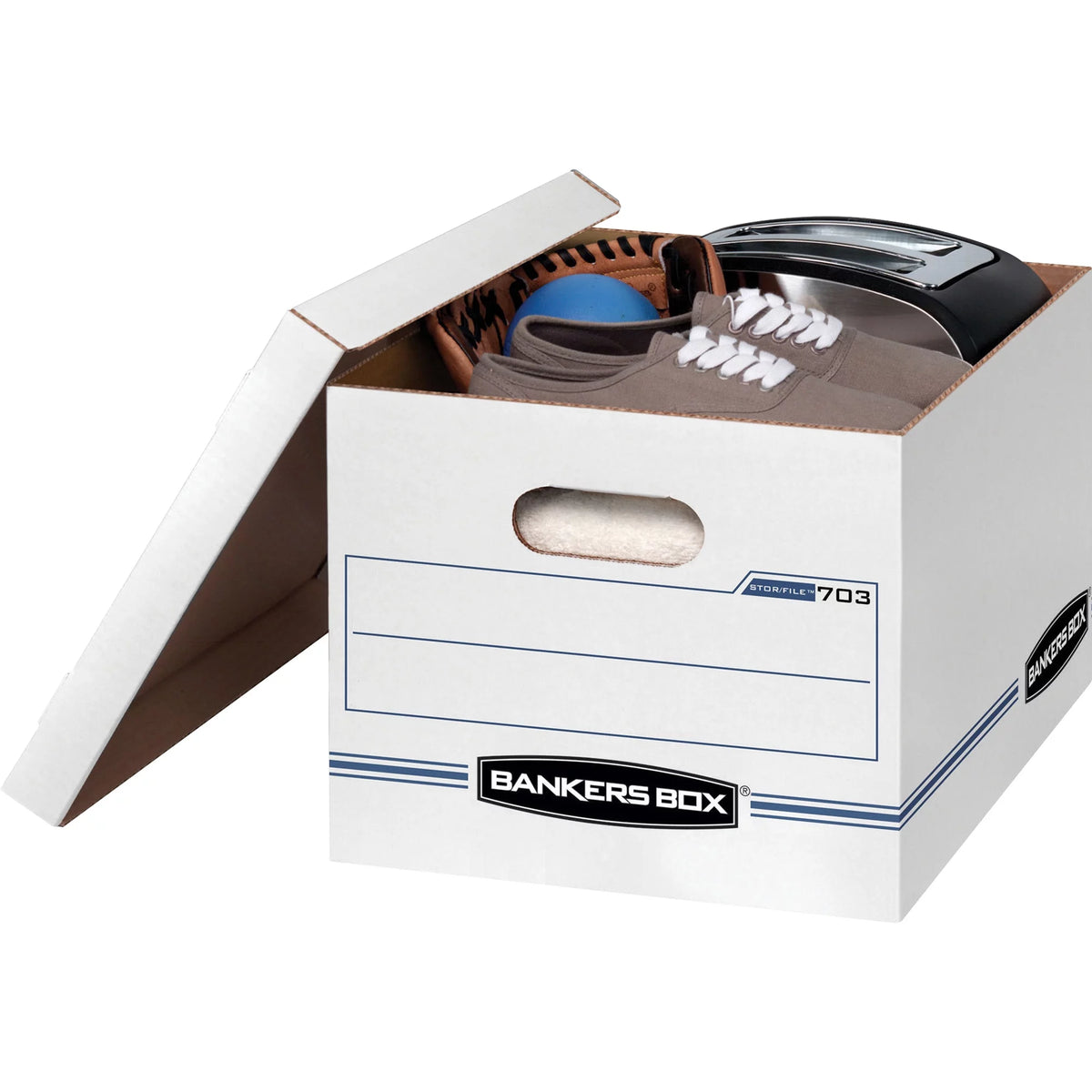Letter/Legal Size Storage Boxes, 4 per Carton, White P2279