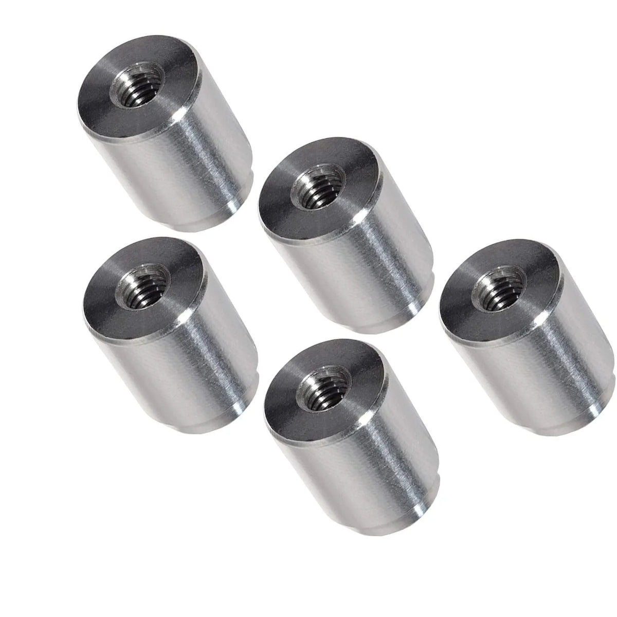 5pc Aluminum M6-1.0mm Weld On Bung Female Threaded Port J914