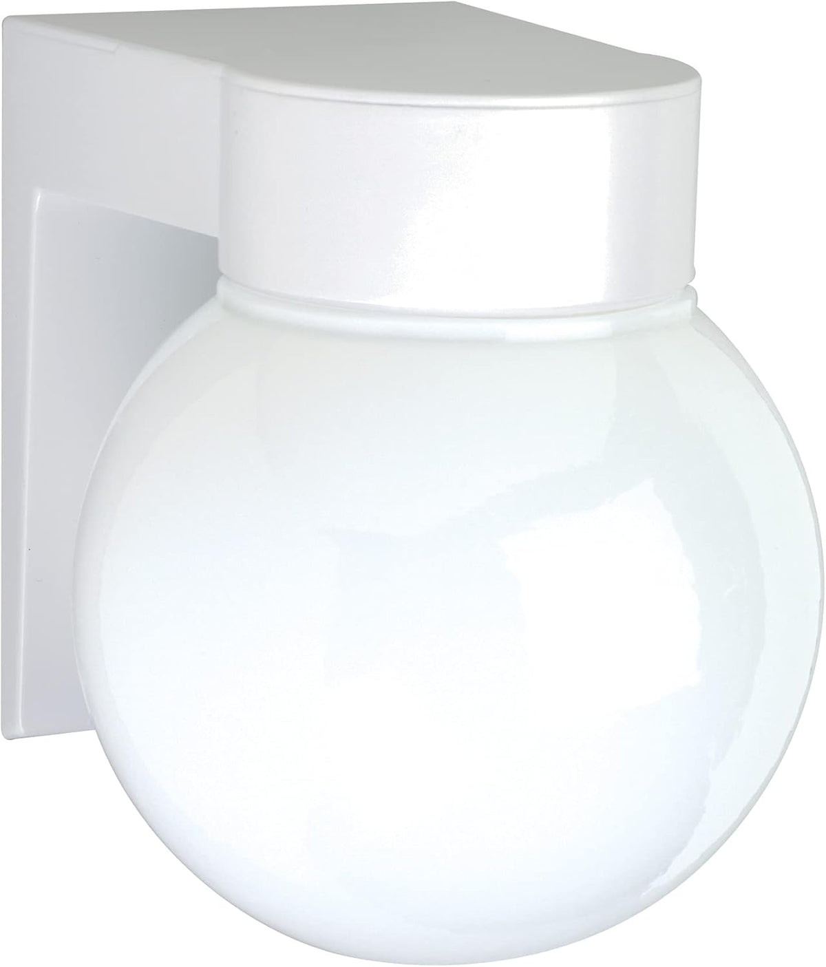 Satin Aluminum Outdoor Wall Mount Light with White Glass Cylinder Z96770
