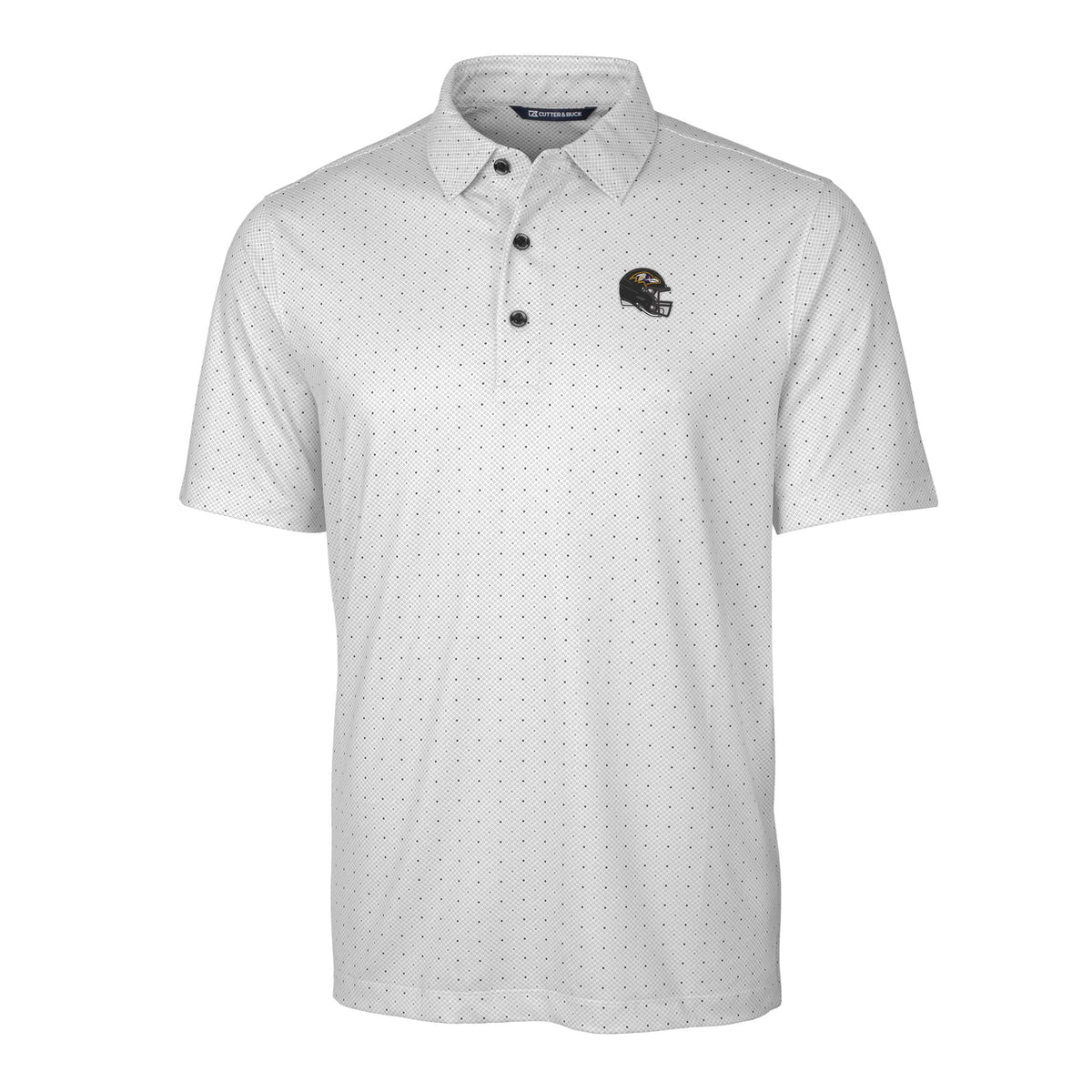 Charcoal Print Stretch Polo H1929