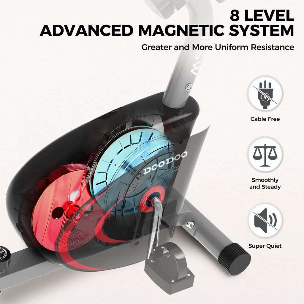 Recumbent Exercise Bike 8 Level Adjustable Magnetic Resistance Y477494