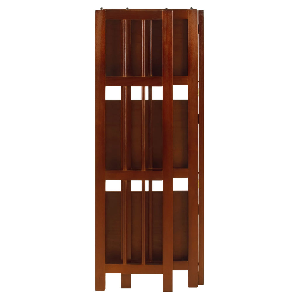 3-Shelf Folding Bookcase, Walnut P9950