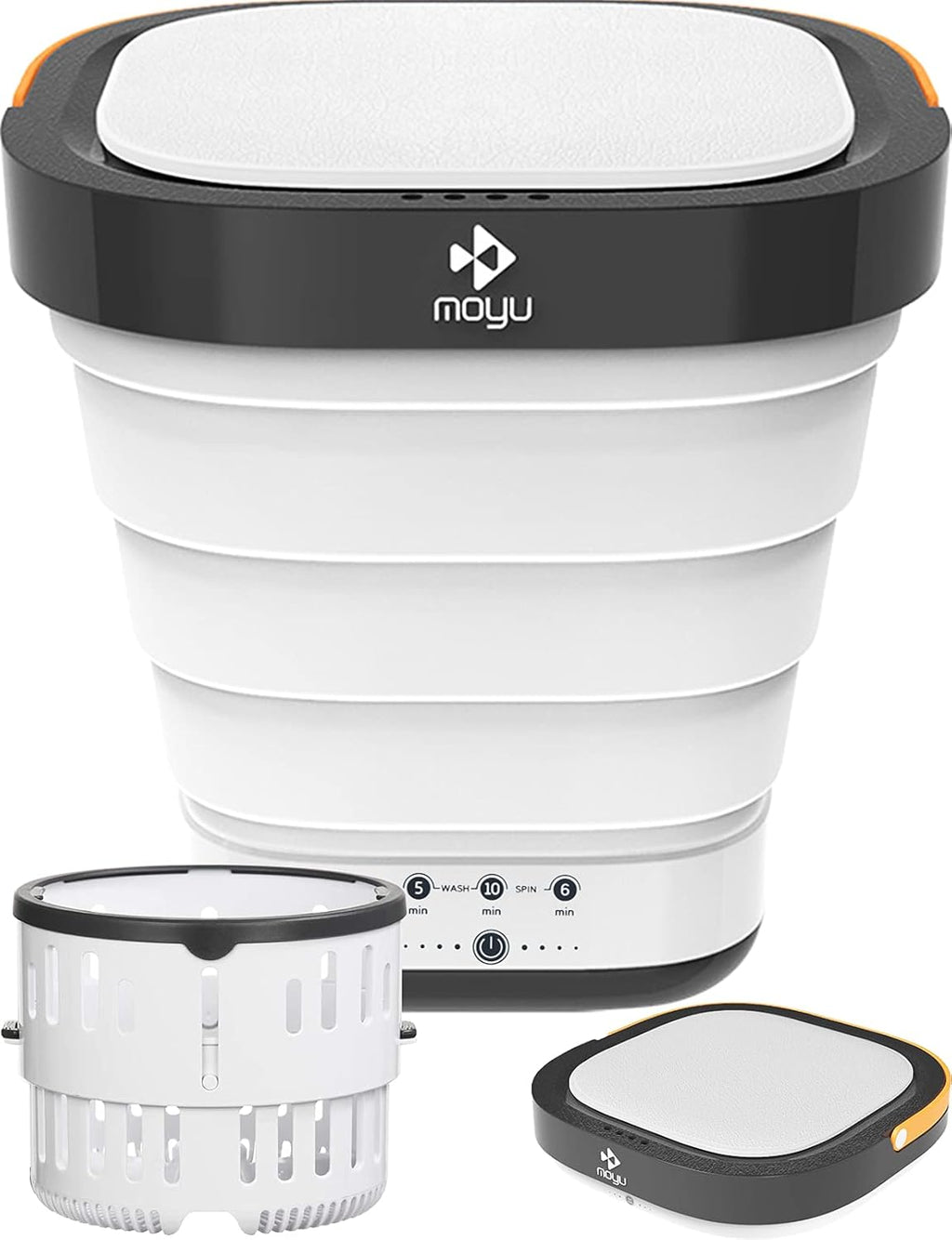 White Foldable Mini Portable Washer and Dryer N250