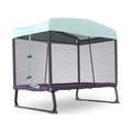 6x4ft Indoor Mini Trampoline with Net Enclosure Y939792
