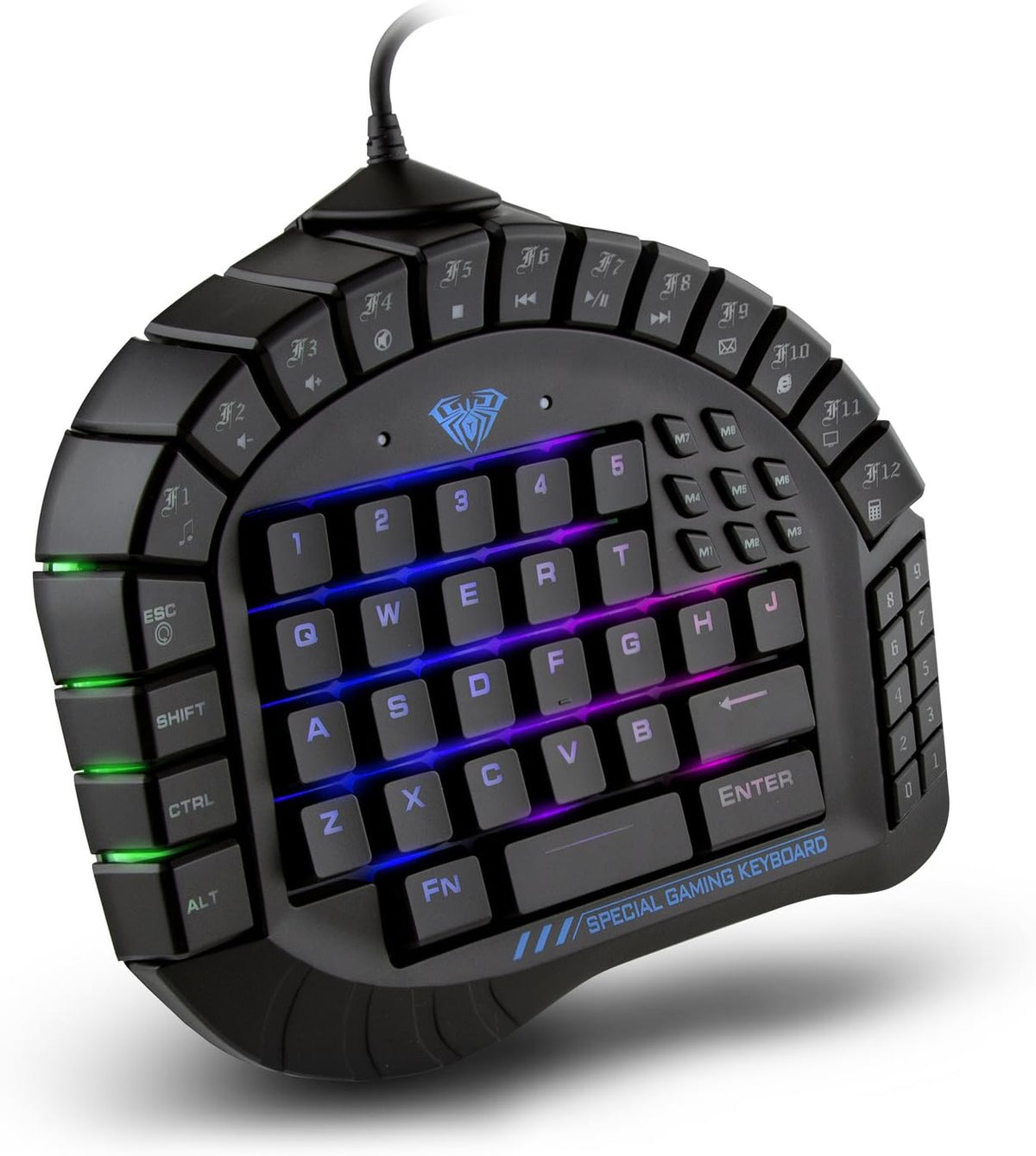 One Handed Mechanical Gaming Keyboard with Wrist Rest C8342