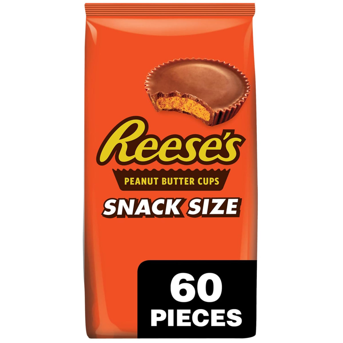 Milk Chocolate Peanut Butter Snack Size Cups, 33 oz (60 Pieces) J2865