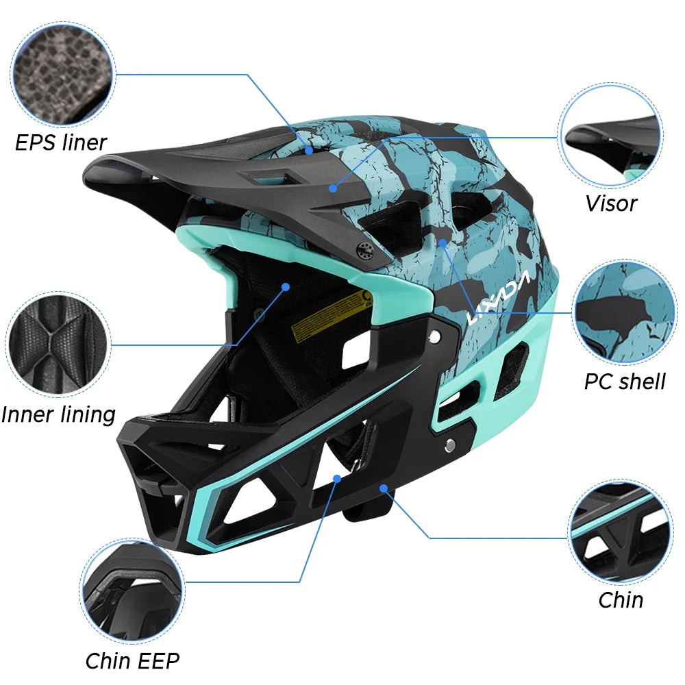 Bike Helmet With Visor Over Mtb Helmet C82583