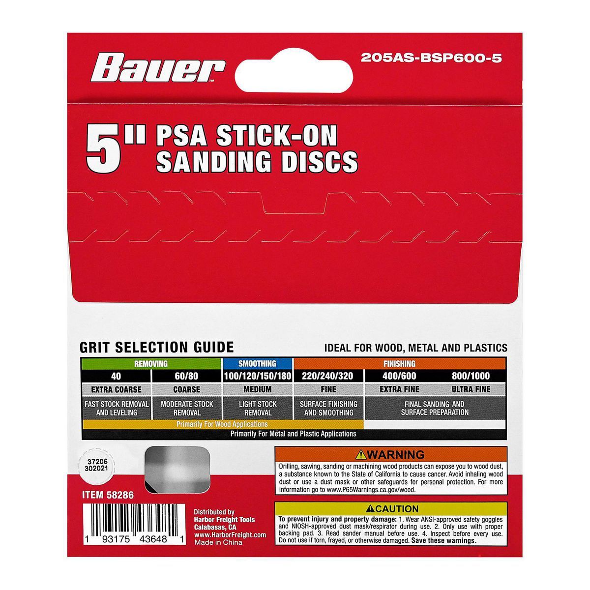 5 in. 600 Grit PSA Sanding Discs 5 Pack Q381314