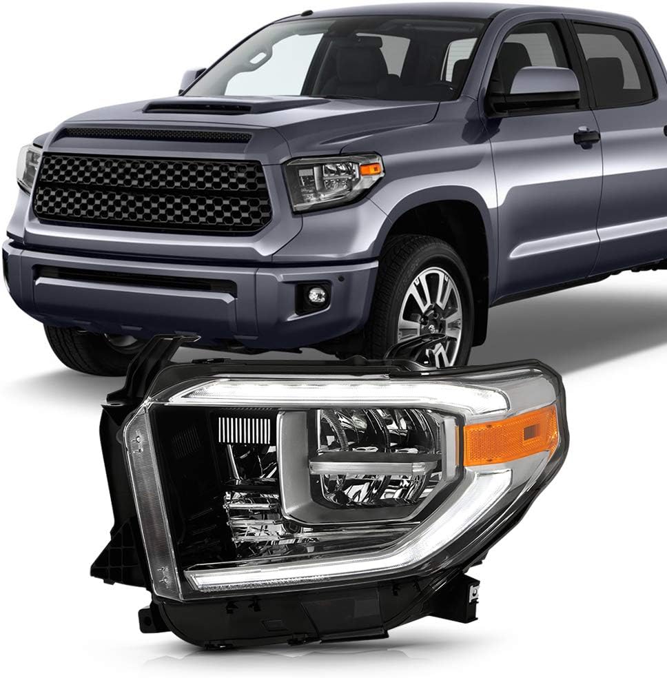Smoked Chrome Housing LED Headlight Assembly Driver Side B150448