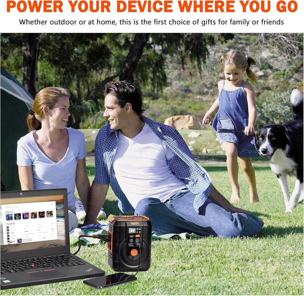 111Wh Portable Power Station with AC Outlet, USB Port, Lights B244921