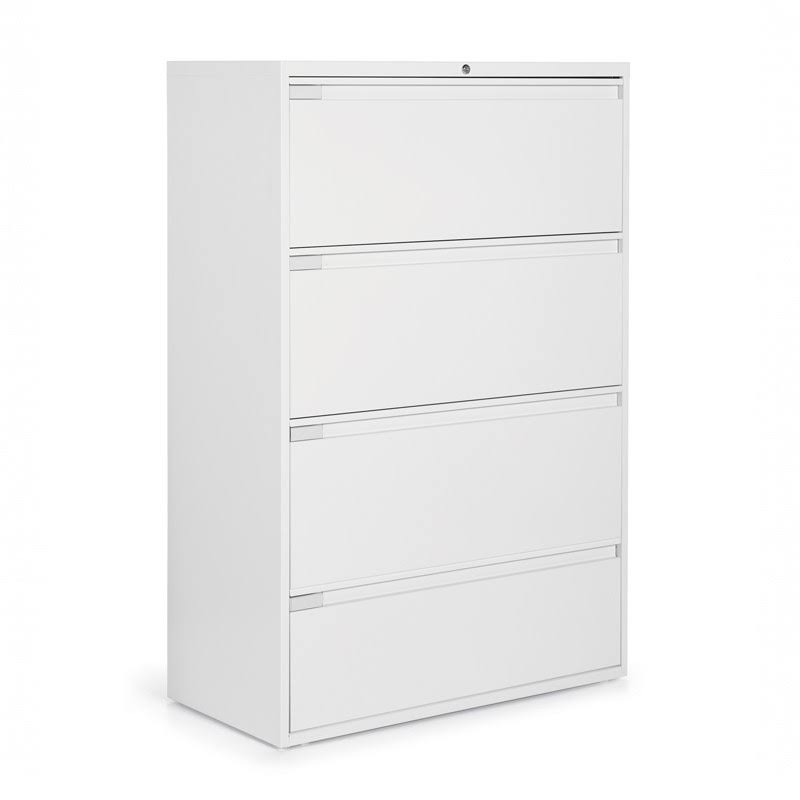 White 4-Drawer Lateral File Cabinet R489659